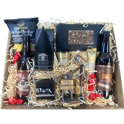 Gavekurv med metalfigur - Kvindelig Butiksslagter - �l og hygge