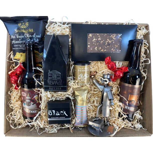 Gavekurv med metalfigur - Kvindelig master - �l og hygge