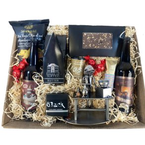 Gavekurv med metalfigur - Laboratorie- og f�devareteknolog - �l og hygge