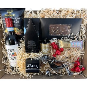 Gavekurv med metalfigur - Landmand - Gartner - Kvinde - Vin og hygge