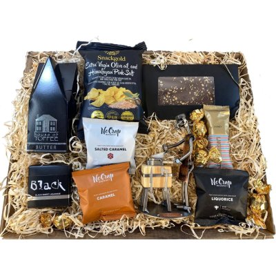 Gavekurv med metalfigur - Mandlig Butiksslagter � L�kkerier