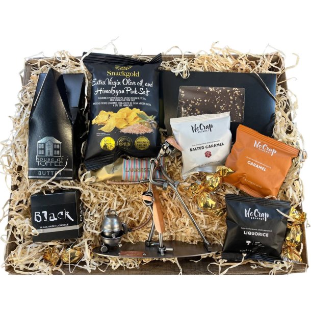 Gavekurv med metalfigur - Mandlig Rengringsassistent - Lkkerier