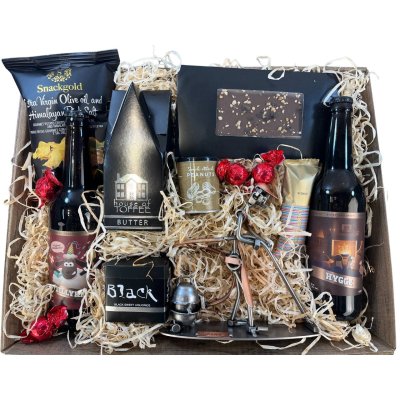 Gavekurv med metalfigur - Mandlig Reng�ringsassistent - �l og hygge