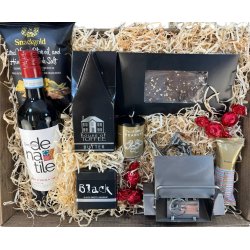 Gavekurv med metalfigur - Mekaniker - Kvinde - Vin og hygge