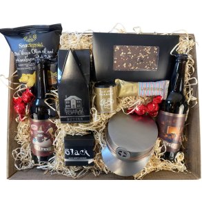 Gavekurv med metalfigur - Metal studenterhue - �l og hygge