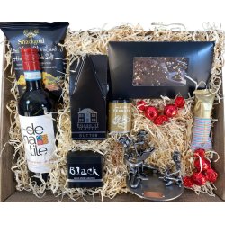 Gavekurv med metalfigur - P�dagog - Mandlig p�dagog - Vin og hygge