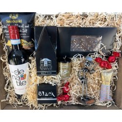 Gavekurv med metalfigur - Politibetjent - Kvinde - Vin og hygge