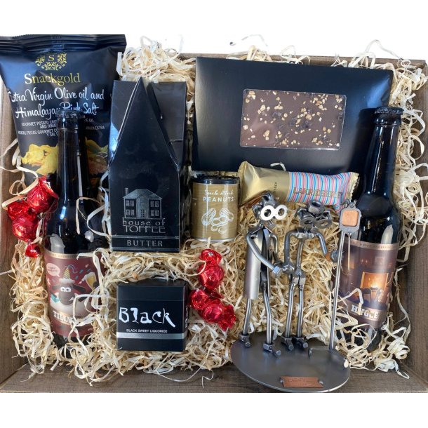 Gavekurv med metalfigur - Port�r - Kvindelig port�r - �l og hygge