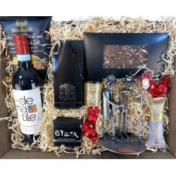 Gavekurv med metalfigur - Port�r - Vin og hygge