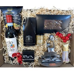 Gavekurv med metalfigur - Redningsspecialist - Beredskabsstyrelsen - Vin og hygge