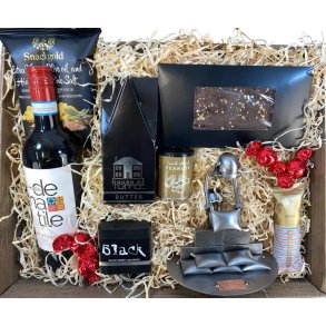 Gavekurv med metalfigur - Redningsspecialist - Beredskabsstyrelsen - Vin og hygge