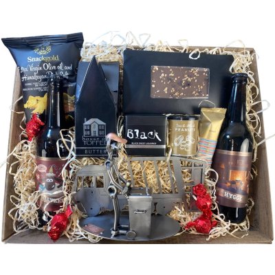 Gavekurv med metalfigur - Renovationsmedarbejder - Skraldemand - l og hygge