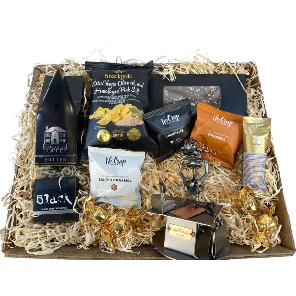 Gavekurv med metalfigur - Butiksassistent - Salgsassistent - Kvinde - L�kkerier