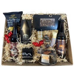 Gavekurv med metalfigur - Butiksassistent - Salgsassistent - Kvinde - �l og hygge