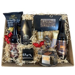 Gavekurv med metalfigur - Butiksassistent - Salgsassistent - Kvinde - �l og hygge