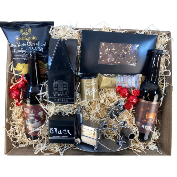 Gavekurv med metalfigur - Smed - �l og hygge