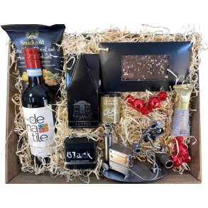 Gavekurv med metalfigur - Smed - Vin og hygge