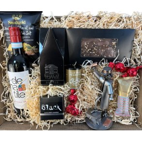 Gavekurv med metalfigur - Student - Kvinde - Vin og hygge
