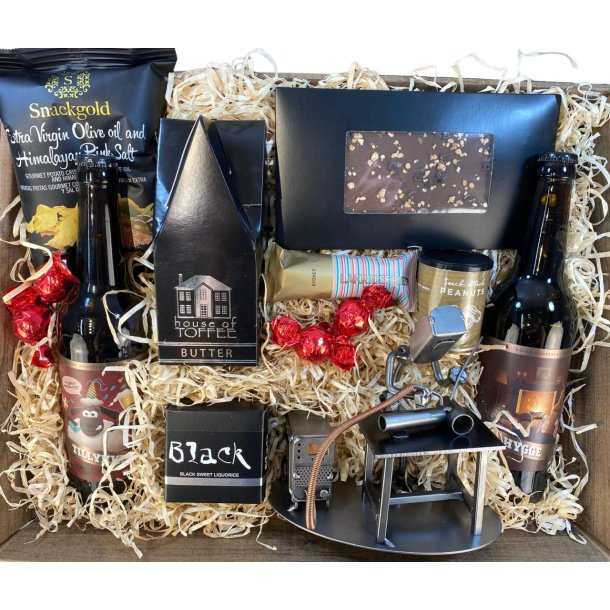 Gavekurv med metalfigur - TIG Svejser - �l og hygge