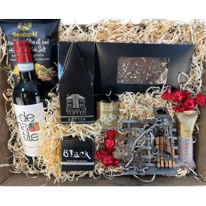 Gavekurv med metalfigur - T�kkemand - Vin og hygge