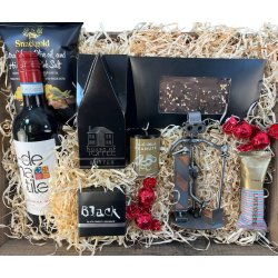 Gavekurv med metalfigur - Vejarbejder - Vin og hygge