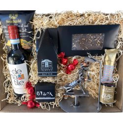 Gavekurv med metalfigur - Veterin�rsygeplejerske - Vin og hygge