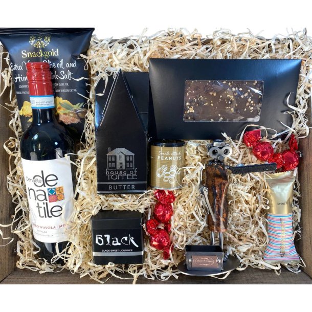 Gavekurv med metalfigur - Vinduespudser - Vin og hygge