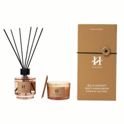 Gaves�t med Duftlys &amp; Duftpinde � White Sandalwood