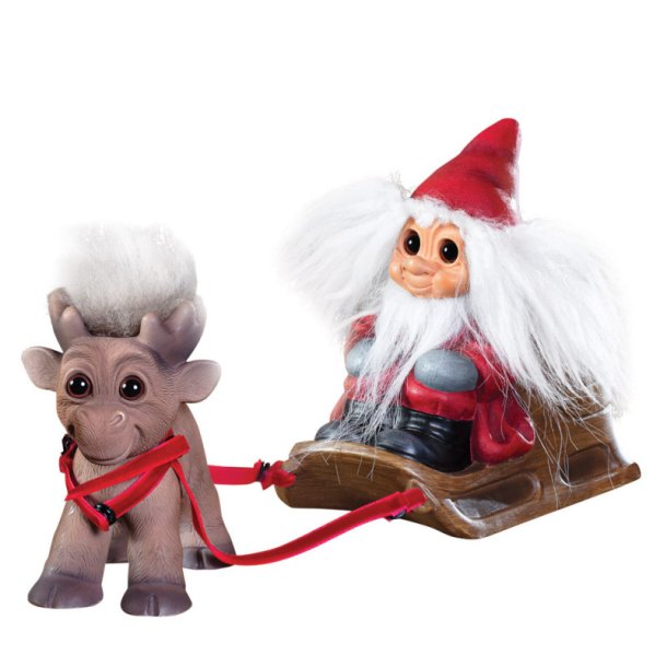 Gjl Trold - Lykketrold - Julemand med rensdyr Brave