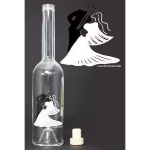 Glasflaske - Brudepar - 350 ml