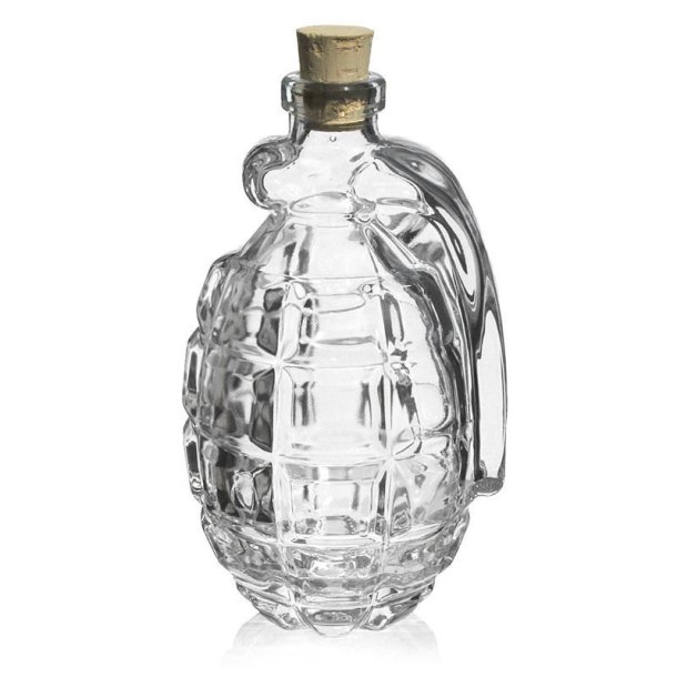 Glasflaske - Hndgranat - 200 ml