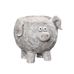 Gris urtepotte. Diameter 9 cm. 