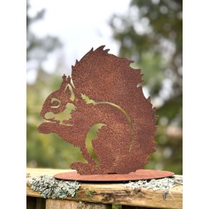 Havefigur - Egern havefigur - Cortenstl