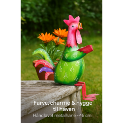 Havefigur - Hane - Metalhane H 45 cm 