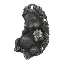 Havefigur - Pindsvin med blomst