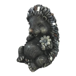 Havefigur - Pindsvin med blomst