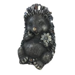 Havefigur - Pindsvin med blomst