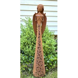 Havefigur � Engel H85 cm | Cortenst�l udend�rs havekoration