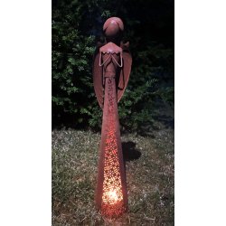 Havefigur � Engel H85 cm | Cortenst�l udend�rs havekoration