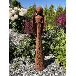 Havefigur � Engel H85 cm | Cortenst�l udend�rs havekoration