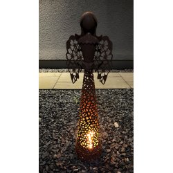 Havefigur � Engel med blomstervinger � H 62 cm