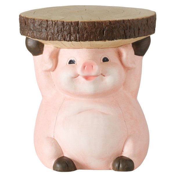 Havefigur � Gris bord � Sjovt og funktionelt sidebord � H 40,5 cm