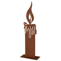 Julelys i cortenstl - Julelys til haven og boligen - 50 cm.