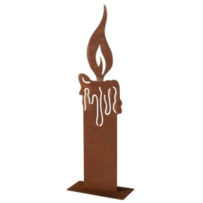 Julelys i cortenstl - Julelys til haven og boligen - 50 cm.