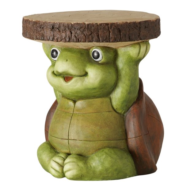 Havefigur � Skildpadde bord � Sjovt og funktionelt � H 40,5 cm