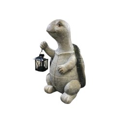 Havefigur - Skildpadde med lygte