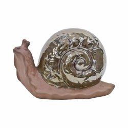 Havefigur � Snegl i keramik L39 cm