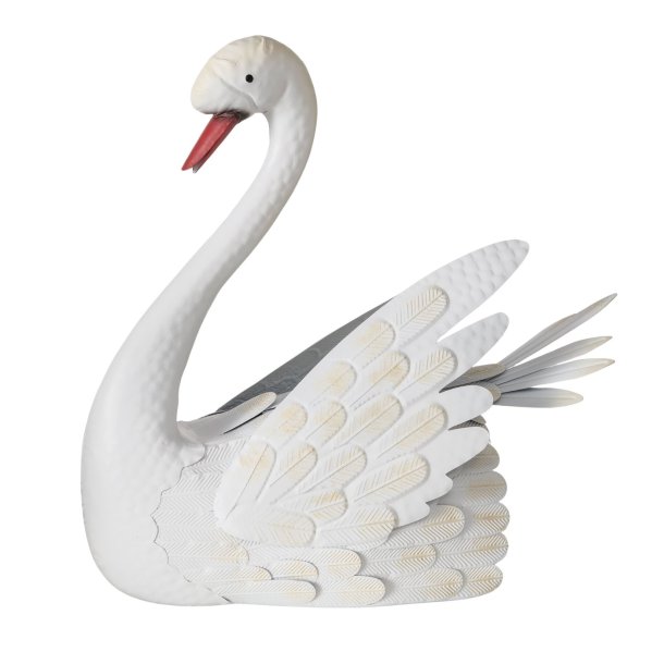 Havefigur � Svane � H�ndlavet havefigur i metal