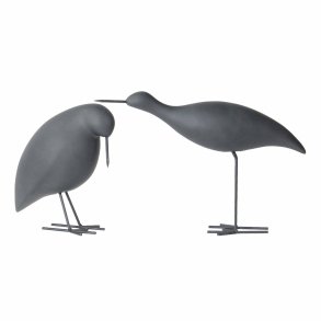 Havefigur fugle s�t med 2 Miklo-fugle i velvet stone
