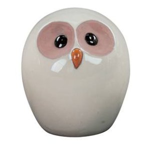 Havefigur Ugle - Keramik ugle - H 23 cm.